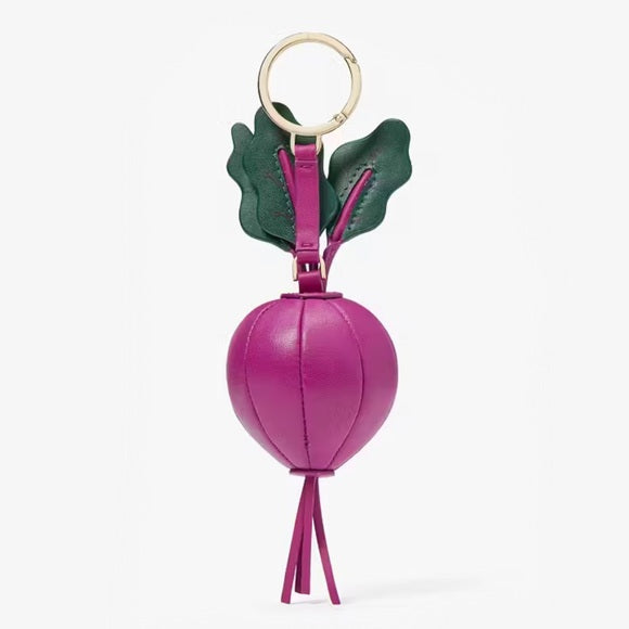 ♠️kate spade Harvest Time 3D Beet Keychain, Baja Rose NWT