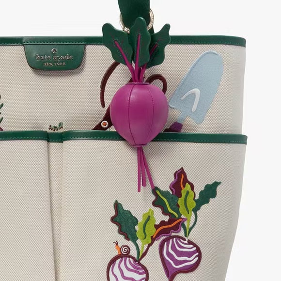 ♠️kate spade Harvest Time 3D Beet Keychain, Baja Rose NWT