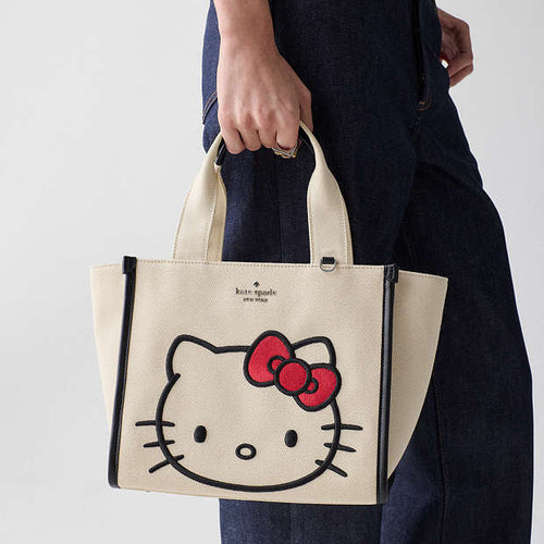 ♠️kate spade Hello Kitty And Friends X Kate Spade New York Small Tote Bag, Natural NWT